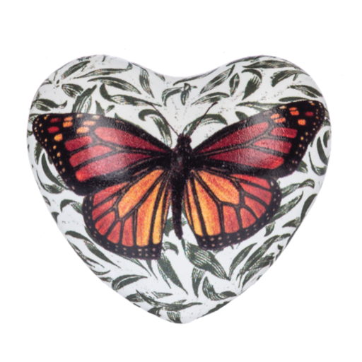 Orange and Red Butterfly Chime Heart