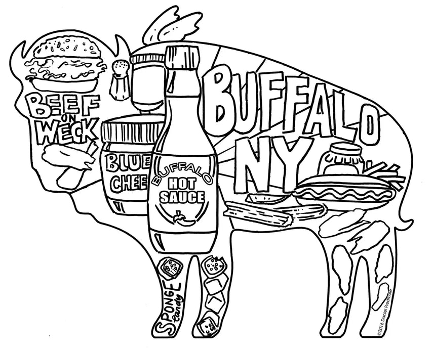 Let's Go Buffalo 2nd Edition Coloring Book
