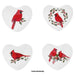 Winter Cardinal Chime Heart - Assorted Styles