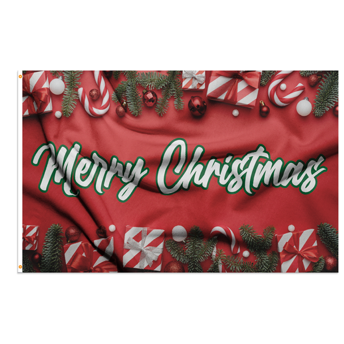 3x5' Christmas Candy Cane Polyester Flag - Made in USA