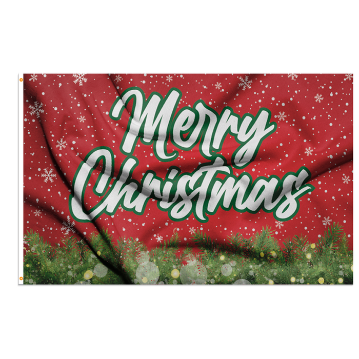 3x5' Christmas Snowflakes Polyester Flag - Made in USA