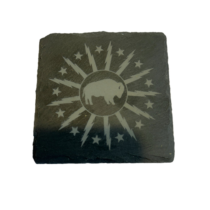 City of Buffalo Standing Square Slate Coaster