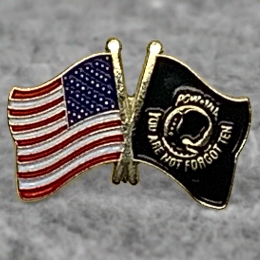 POW-MIA Dual Flags Lapel Pin (Small) 2025