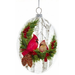 Male and Female Cardinal Glass Dome Ornament