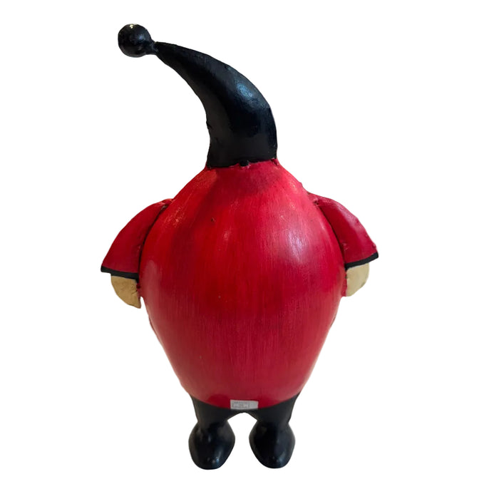Metal Checkered Santa Small Figurine