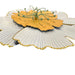 Full Bloom White Metal Large Flower Yard Stake