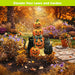 Black Cat Pumpkin Stack Metal Yard Stake