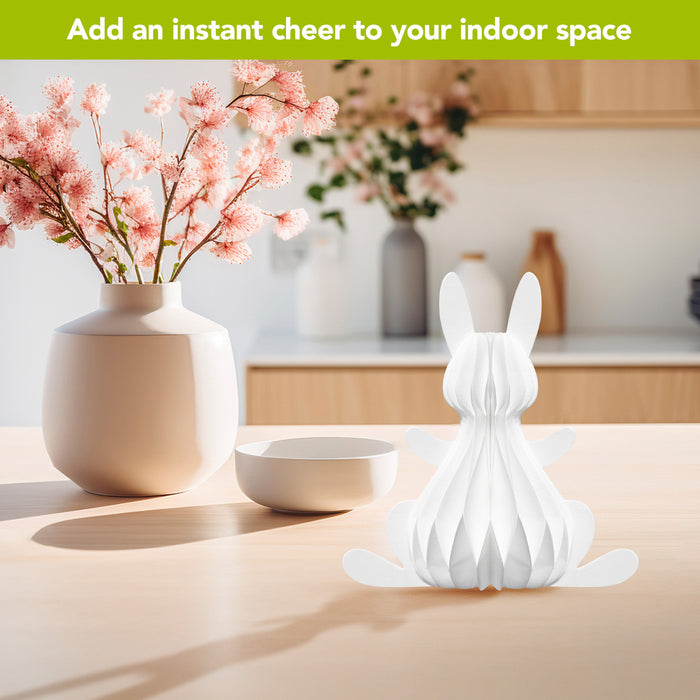 Large White Bunny Honeycomb Paper Decor