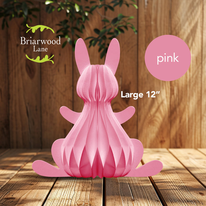 Large Pink Bunny Honeycomb Paper Decor