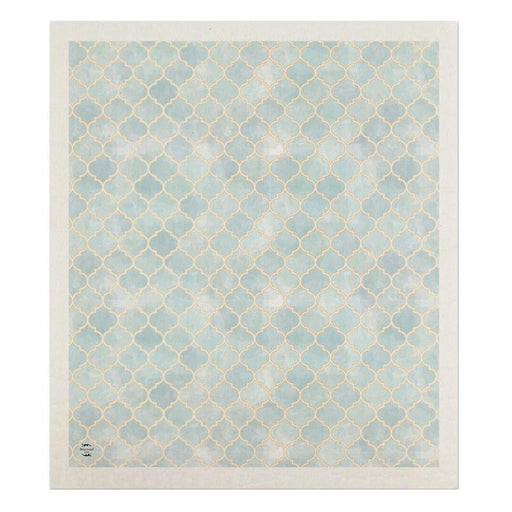 Blue Quatrefoil Swedish Dishcloth