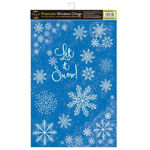 Glistening Snowflakes Window Cling Set