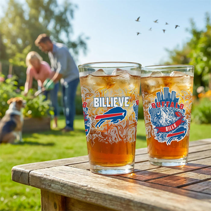 Buffalo Bills 16oz. Pint Glasses - Set of 2