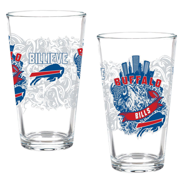 Buffalo Bills 16oz. Pint Glasses - Set of 2