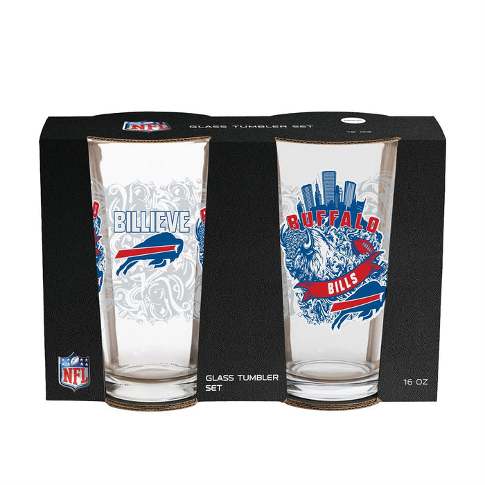 Buffalo Bills 16oz. Pint Glasses - Set of 2