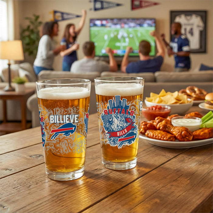 Buffalo Bills 16oz. Pint Glasses - Set of 2