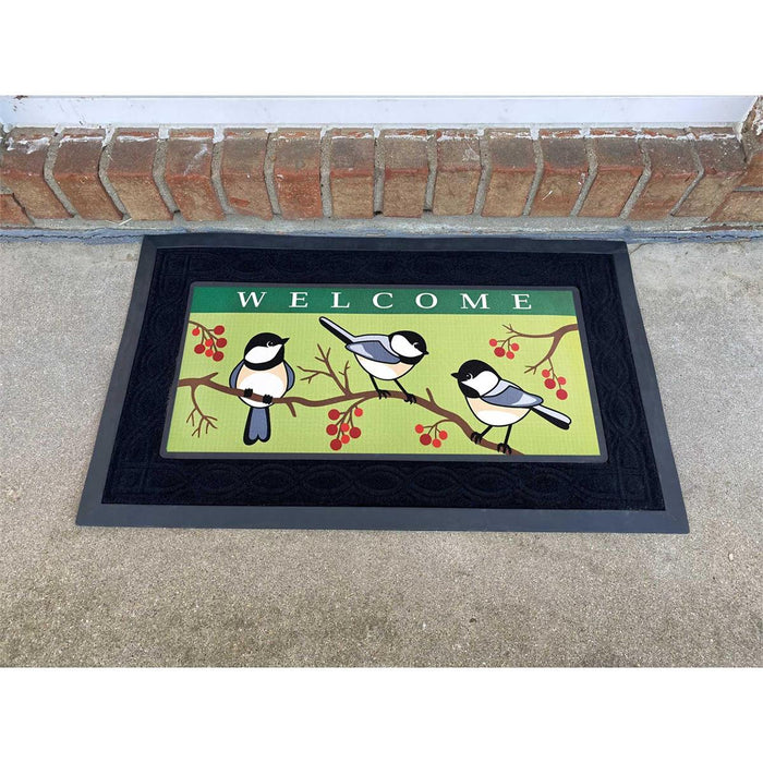 Welcome Chickadees Mini Switch Doormat Insert