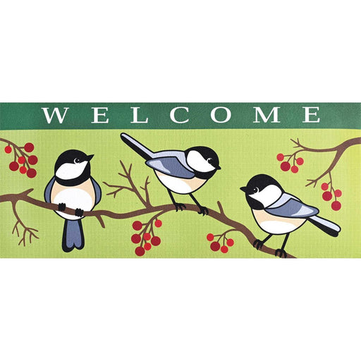 Welcome Chickadees Mini Switch Doormat Insert