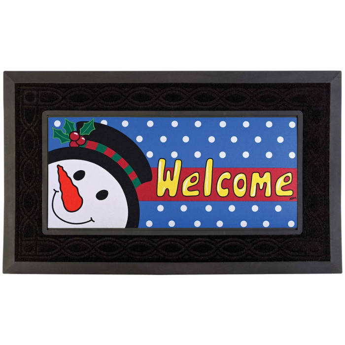Holly Hat Snowman Mini Switch Doormat Insert