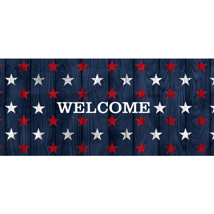 Wood American Flag Mini Switch Doormat Insert
