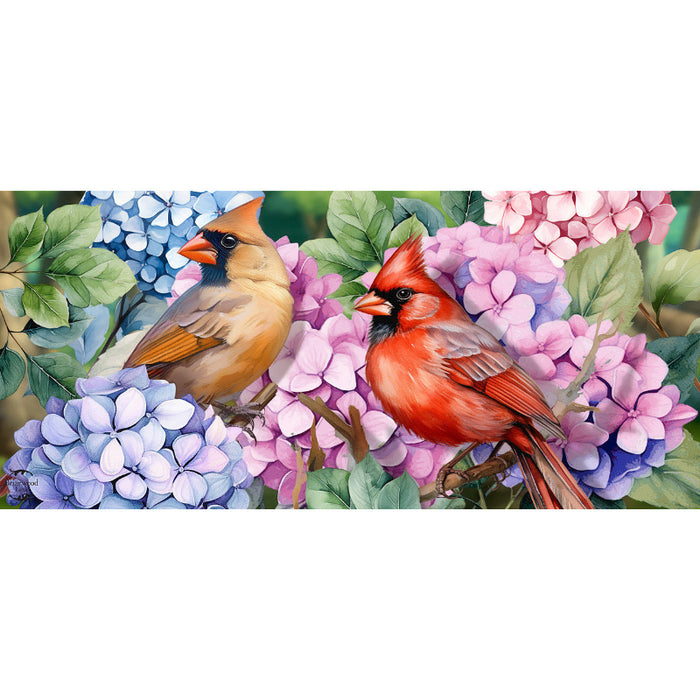 Perched Cardinals Mini Switch Doormat Insert