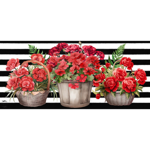 Striped Geraniums Mini Switch Doormat Insert