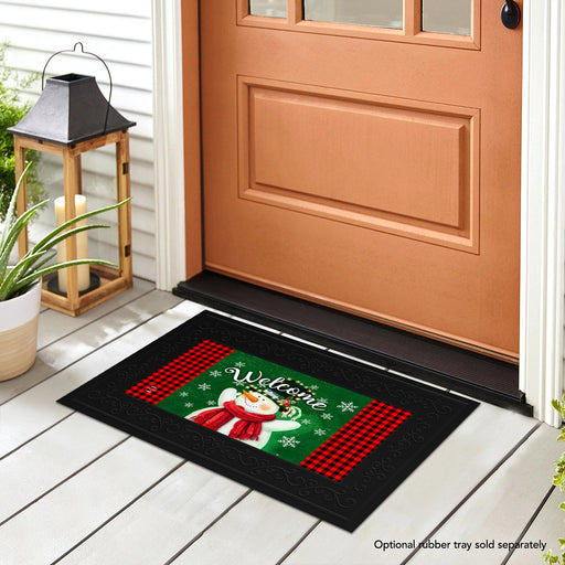 Snowman in Lights Mini Switch Doormat Insert