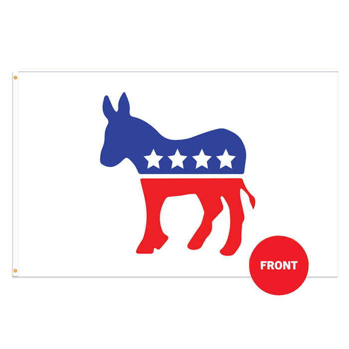 3'x5' Democratic Symbol Polyester Flag - Made in USA