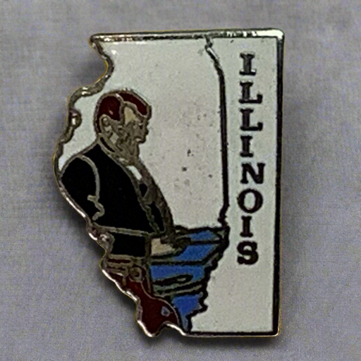 Illinois Map Lapel Pin 2025