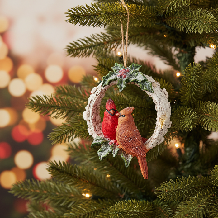 Tree Hole Cardinals Ornament