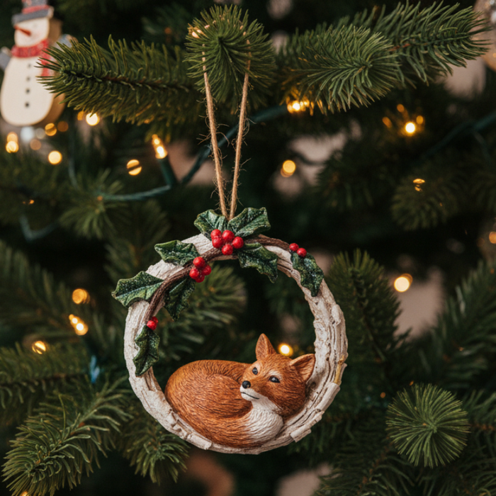 Tree Hole Fox Ornament