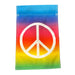 Tie Dye Peace Sign Garden Flag - Made in USA