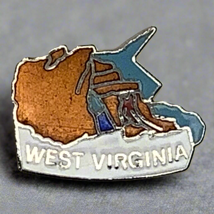 West Virginia Map Lapel Pin 2025