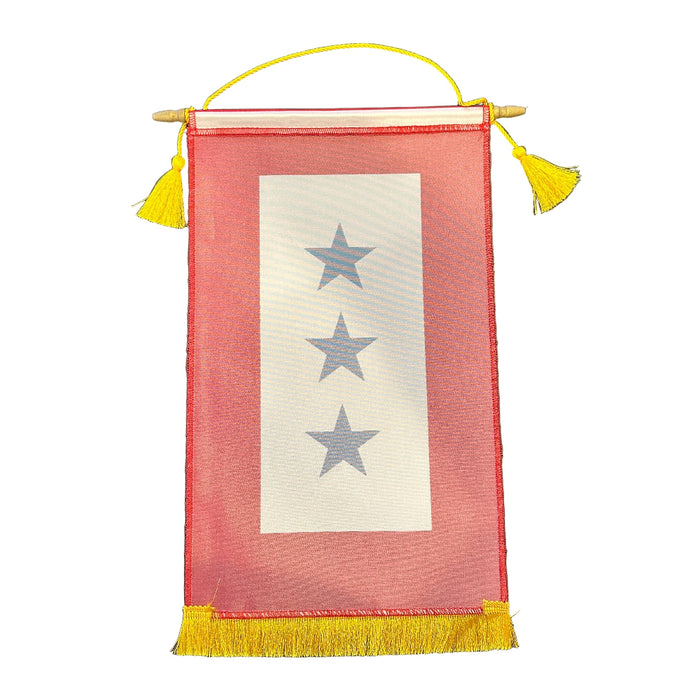 Three Blue Service Stars Banner - Made in the USA
