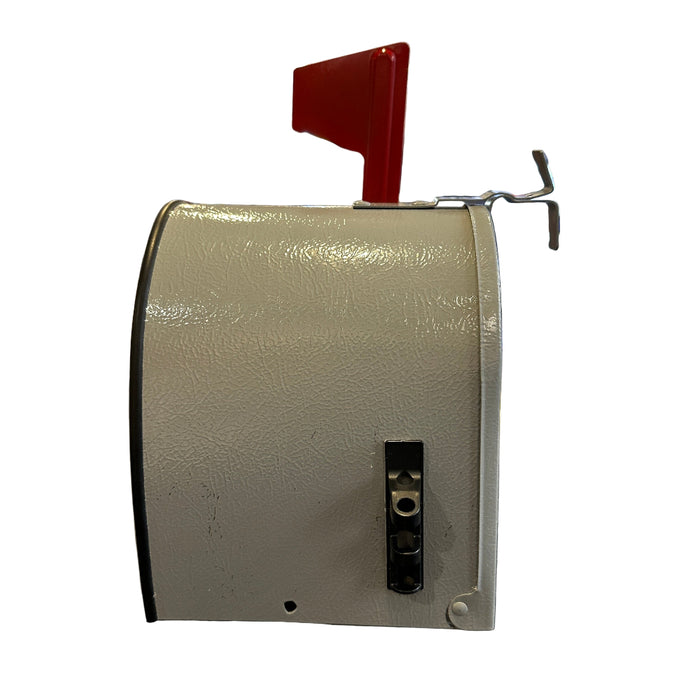 Quick Stick Flag Bracket shown attached to a mailbox