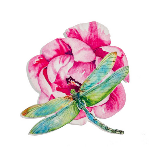 Peony Dragonfly Screen Door Saver Magnet Set