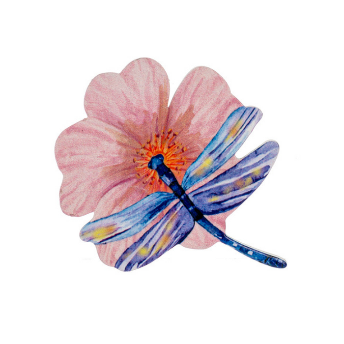 Hibiscus Dragonfly Screen Door Saver Magnet Set