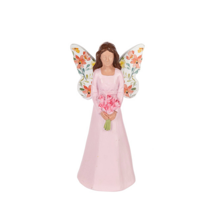 Lovely Flowers Small Angel Figurine