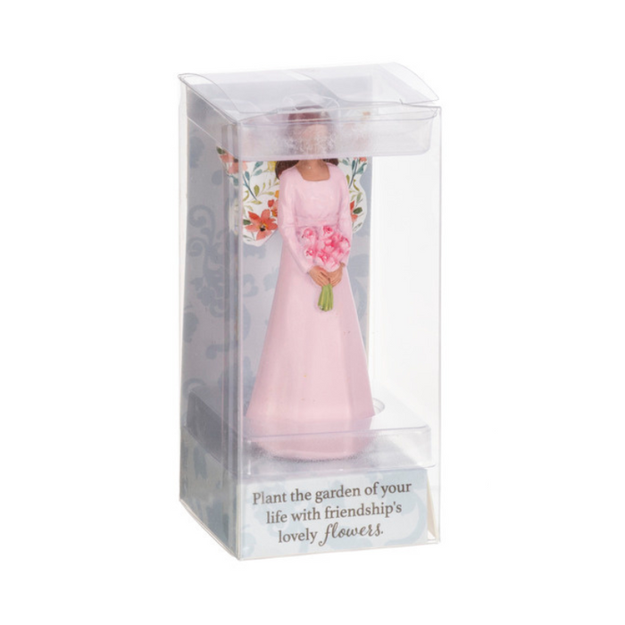 Lovely Flowers Small Angel Figurine