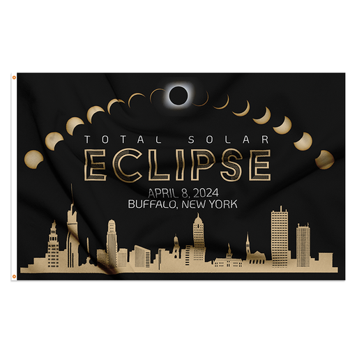 3x5' Solar Eclipse Buffalo Polyester Flag