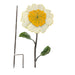 Full Bloom White Metal Large Flower Yard Stake