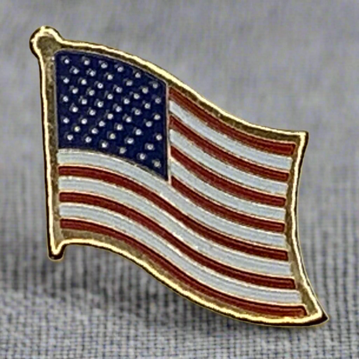 1" USA Waving Flag Lapel Pin 2025