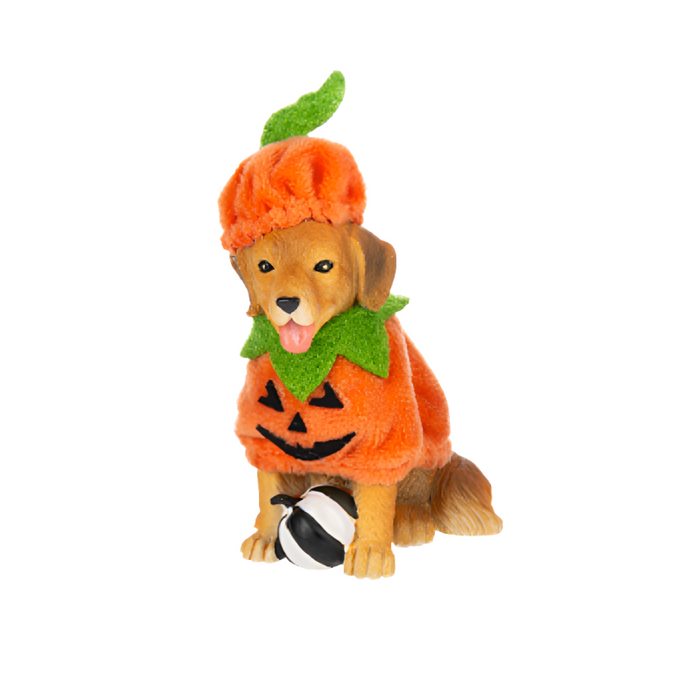 Jack O'Lantern Dog Halloween Figurine