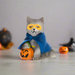 Superhero Cat Halloween Figurine