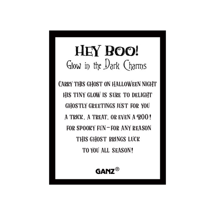 Hey Boo! Glow in the Dark Pocket Charm