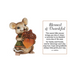 Blessed and Thankful Mouse Pocket Charm - Assorted Styles