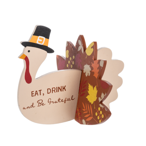 Eat, Drink, and Be Grateful Turkey Decor