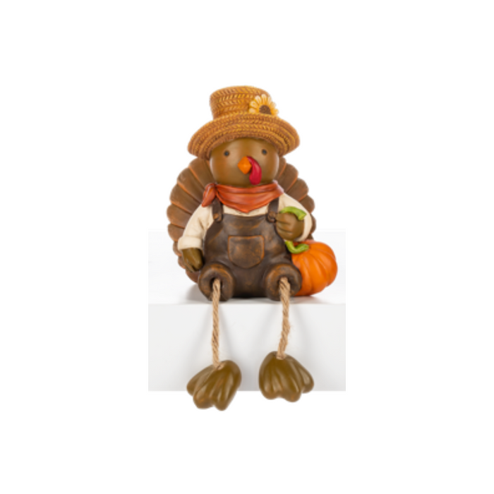 Woven Hat Turkey Shelf Sitter