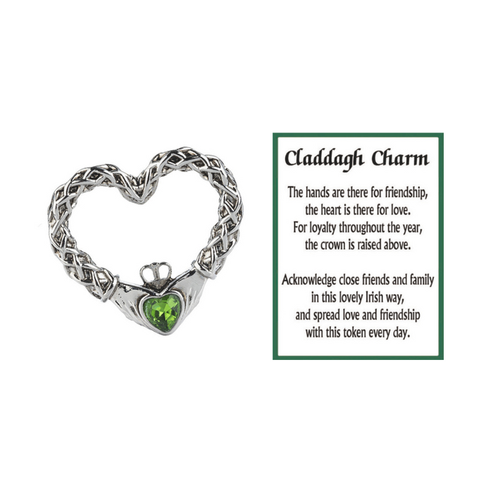 Claddagh Heart Pocket Charm