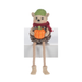 Pinecone Hedgehog w/ Pumpkin Shelf Sitter