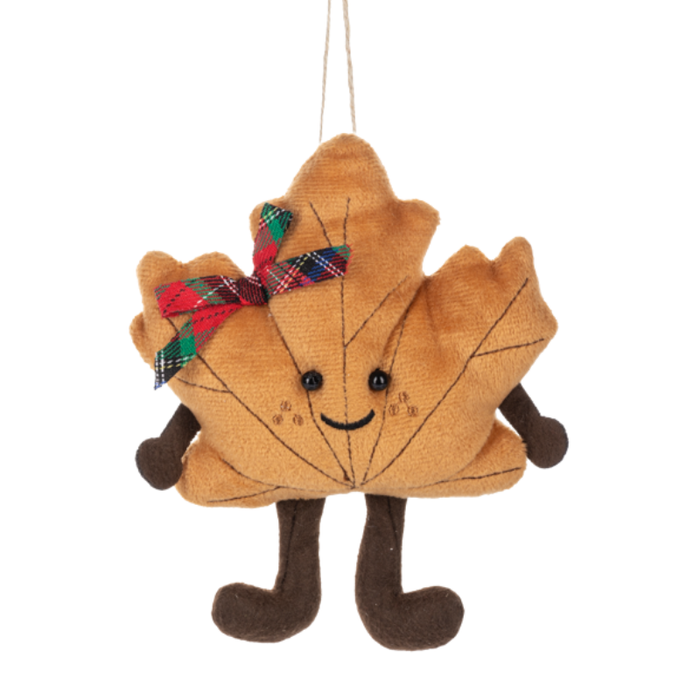 Fall Plush Cute Maple Leaf Ornament